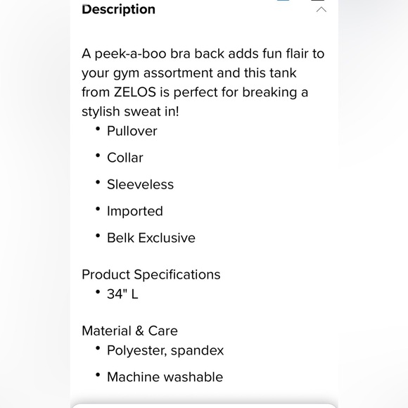 NWOT ZELOS Pink Patterned Tank Top 3X - Picture 4 of 4